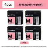 MIYA HIMI Jelly Pigment Single 30ml Gouache Pigment 56 Colors Beginners Try Supplement Replacement Training Art Gouache Pigment