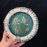 AOOKMIYA ART+ Creative Gifts DIY personalized customization Mahjong large size ashtray Drop glue finished product handmade fortune creative gift bedroom