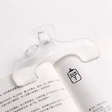 Bao Gai Tou Book Clip School Supplies  Thickened Material Smart Arc Design Transparent Practical Note Holder Fixed File