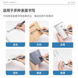 AOOKMIYA 10PCS/BOX Deli S552 Inkable Marker Permanent Marker Pen Paint Marker  Black Blue Red 3 Colors Ink Changeable Pen