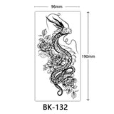 AOOKMIYA Waterproof Flower Temporary Tattoos for Women Black Floral Tattoo Stickers for Hand Arm Body Disposable Fake Tattoo Body Art