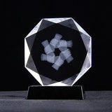 AOOKMIYA Customized Transparent Crystal Trophy, Five-Star, Creative Awards Ceremony, Competition Event, Craft Gift, Home Decorations, 1Pc