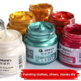 Dazzling Fluorescent Textile Fiber Acrylic Paint Single Bottle 50ml Colorful Painting Clothes Dye Waterproof Graffiti Diy