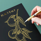 White/gold High-gloss Gel Pen 1.0mm Art Special Pen Watercolor High-gloss Hand-painted Waterproof Hook Pen Signature Comic