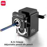 AOOKMIYA Deli Rotary Pencil Sharpener 6.5-12mm Adjustable Camera Sharpener Machine Stationery Pencil Cutter Knife Supplies