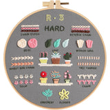 AOOKMIYA 4 Stage Embroidery Kit for Beginners Adults Learn 38Stitches from Instruction Needlepoint Kits for Adults with Stamped Patterns