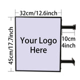 AOOKMIYA Double Sided Lightbox LED Light Signs Custom Advertising Signage Shop Sign Outdoor Lighting 45x32cm Logo Light Box