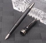 Quality M B 163 Black Ballpoint Rollerball Pen Platinum Coated Metal Ultra Black White Gel Pen for Writing