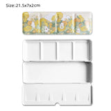 AOOKMIYA New Empty Watercolor Palette Tin Box Paint Storage Paint Tray Cartoon Rabbit Pattern Aquarela Paint Painting Art Supplies