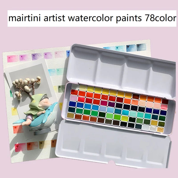 AOOKMIYA Mairtini Artist Watercolor Paint 78 Colors acuarela Dispenser 0.5ml 1ml Portable Palette Professional Paint Art Supplies  AOOKMIYA.COM