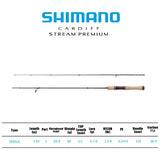 SHIMANO 2024 New CARDIFF STREAM PREMIUM 2 Section Stream Casting/Spinning Rod Portable Fishing Rod For Trout