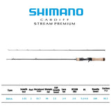 SHIMANO 2024 New CARDIFF STREAM PREMIUM 2 Section Stream Casting/Spinning Rod Portable Fishing Rod For Trout