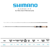 SHIMANO 2024 New CARDIFF STREAM PREMIUM 2 Section Stream Casting/Spinning Rod Portable Fishing Rod For Trout
