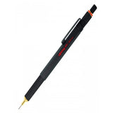 Rotring 800 Mechanical Pencil, 0.7 mm,0.5mm Silver Metal Barrel /Black Hexagonal Grip Easier Holding and Prevents Sliding