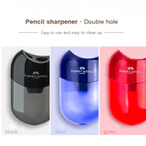 1Pc Double Hole Pencil Sharpener Transparent Pen Knife Kid Student Cutting Manual Pencil Sharpener Stationery School Supplies