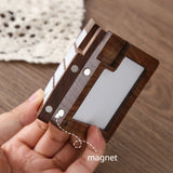 AOOKMIYA Travel Portable Empty Walnut Watercolor Palette Set Magnetic Clip 15 Grid Paint Box Student Sketching Painting Art Supplies