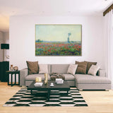 AOOKMIYA Claude Monet artwork,Poppy Field,Hand-painted art painting on canvas,Landscape oil painting,Aesthetic room decoration,Home decor