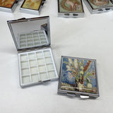 AOOKMIYA 16/18 Grid Watercolor Palette Mini Paint Packaging Tin Box Student Portable Watercolor Box Aquarel Painting Art Supplies