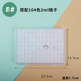 AOOKMIYA Empty Watercolor Paint Packaging Box 0.5/1/2ML Watercolor Grid Plastic Box Paint Tray Storage Box Painting Art Supplies