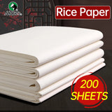 AOOKMIYA 200 Sheets Marie's Xuan Paper,Soft Papers Sheng/Raw Xuan for Block Printing,Watercolors,Calligraphy,Chinese Painting  for Adults