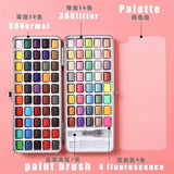 AOOKMIYA Ginflash 50/90colors Solid Pigment Watercolor Paints Set With Water Color Portable Brush Pen Professional Painting Art Supplies AOOKMIYA.COM