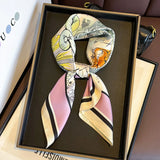 14 momme 100% Natural Twill Silk Scarf for Women Double side Female Foulard Shawl Wrap Square pashimina Hijab Bandana Scarves