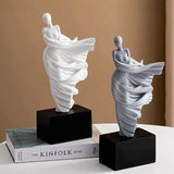 Figure Sculpture Portrait Sculpture Resin Sculptur Art Senior Statue Living Room Home Decor Office Desk Minimalist Art Ornaments