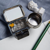 AOOKMIYA Travel Watercolour Paint Set - Mini Portable Paint Box with Watercolour Paint Dispenser 10 Grids Watercolor Palette  AOOKMIYA.COM