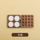 AOOKMIYA Empty Portable Watercolor Palette 12/24 Grid Walnut Watercolor Paint Storage Box Travel Sketching Artist's Art Supplies