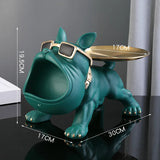 30cm Home Decor Bulldog Figurine Dog Statue Storage Box Animal Ornament Resin Craft Art Sculpture Figurine Home Puppy Sculpture