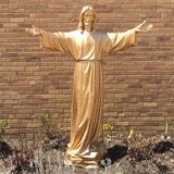 AOOKMIYA Quyang outdoor large glass resin Jesus statue figure sculpture crafts