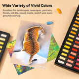 Paul Rubens Professional Soft Pastels, Handmade 96 Vibrant Colors Chalk Pastels Smooth and High Adhesion for Painting, Drawing