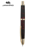 JINHAO 10 Press Fountain Pen Retractable EF/F Nib Metal With Clip Writing Ink Pen Converter School Supplies Stationery PK A1 A2