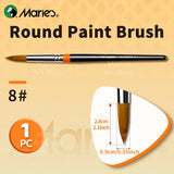 AOOKMIYA Marie's Round Paintbrushes for Acrylic,12 Sizes with Nylon Hair Paint Brushes for Acrylic,Oil,Tempera,Canvas for Adults