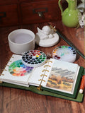 Creative Watercolor Mini Ceramic Covered Pigment Box Crafts Color Palette Small and Exquisite Angel Shaped Appearance