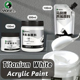 AOOKMIYA 1pc Marie's Titanium White Acrylic Paint, 100/300ml(3.38oz/10.1oz) for Rocks,Wood,Crafts,Painting,Wall,for Artist,Adults