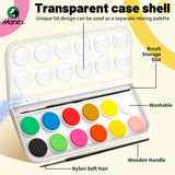 AOOKMIYA Marie's Watercolor Paint Set in 12/16/28/36 Colors with a Paint Brush for Painting,Writing for Adults, Artists, Students