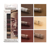 AOOKMIYA SENNELIER Extra-Soft Half Pastel 6 Stick Set Hand Made Color Powder Stick Skin Color Seascape Beginners Art Supplies