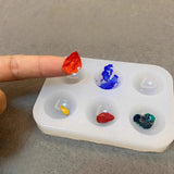 AOOKMIYA Six-hole No-wash Silicone Palette Easy To Clean Acrylic Paint Empty Mixing Tray Palette Tray for Painting Art Supplies