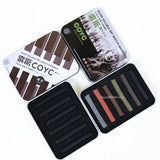 6pcs Iron Box Professional Sketch Charcoal Stick Dry Material Soluble Toner Sketch Charcoal Artist Art Crayons Painting