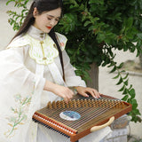 AOOKMIYA Chinese Guzheng 21 String Ebony Solid Wood Portable Guzheng Beginners Professional Playing Musical Stringed Instruments AOOKMIYA.COM