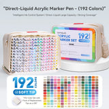 LANGUO 96-240 Colors Direct Liquid Colors Acrylic Paint Pens Brush Marker Pen for Painting Stone DIY Art Supplies Stationery