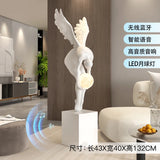 AOOKMIYA Home Decor Abstract Angel Figure Statues Floor Decor Nordic Living Room Large Welcome Sculpture Art Ornaments Housewarming Gifts