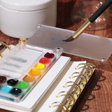 AOOKMIYA Portable Watercolor Palette Empty Acrylic Loose-leaf Paint Box with Cover Artist Accessories Travel Painting Art Supplies