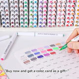 LANGUO 96-240 Colors Direct Liquid Colors Acrylic Paint Pens Brush Marker Pen for Painting Stone DIY Art Supplies Stationery