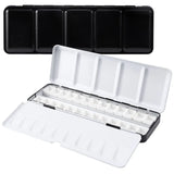 AOOKMIYA Empty Watercolor Palette, Metal Watercolor Tin with 26pcs Half Pans Paint Case with Lid Paint Box for Travel Gouache Oil Paintin  AOOKMIYA.COM