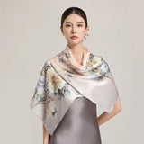 100% Silk Scarf Women Print Hangzhou Handkerchief Pure Silk Neckscarves Luxury Bufandas Silk Shawl  2025 Long Scarf