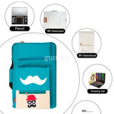 8K Kids Art Bag A3 Sketchpad Bag Paint Set Travel Sketch Bag Canvas Painting Art Supplies Kids Backpack Artist