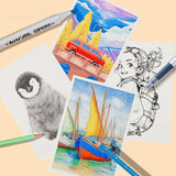 AOOKMIYA 100% Cotton Pulp Watercolor Book 300g Thickened Double-sided Watercolor Paper for Travel Portable Sketchbook Art Supplies