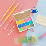 AOOKMIYA Schmincke Macaron Candy Color Watercolor Paint Box 12 Colors 1ML/2ML Opaque Watercolor Paint Artist Painting Art Supplies